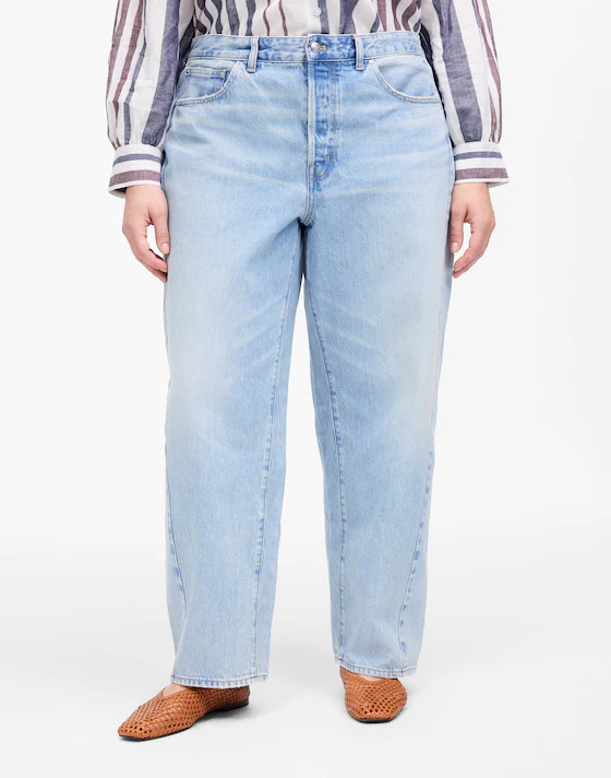 The Plus Curvy Pieced Barrel-Leg Jean | Madewell | Madewell