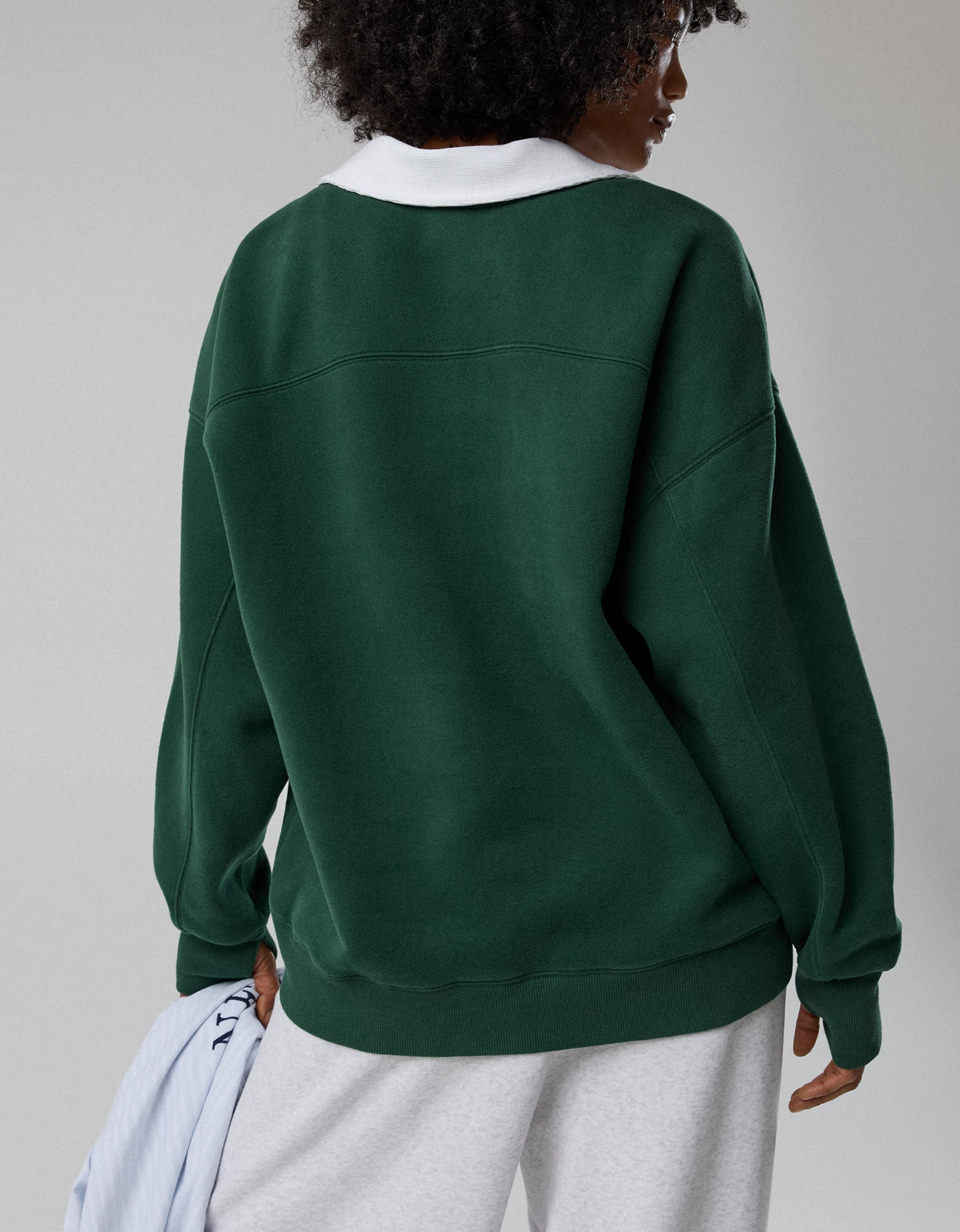 OFFLINE By Aerie Cloud Fleece Polo Sweatshirt | Aerie