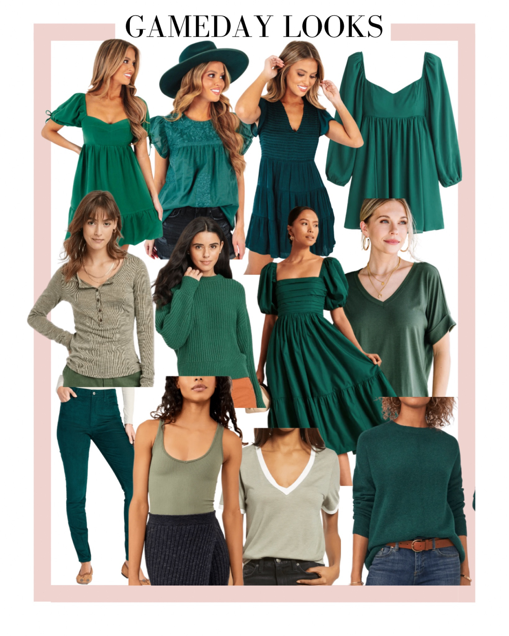 College gameday. Green. Gameday outfits. Fall outfits  

#LTKSeasonal #LTKunder100 #LTKunder50