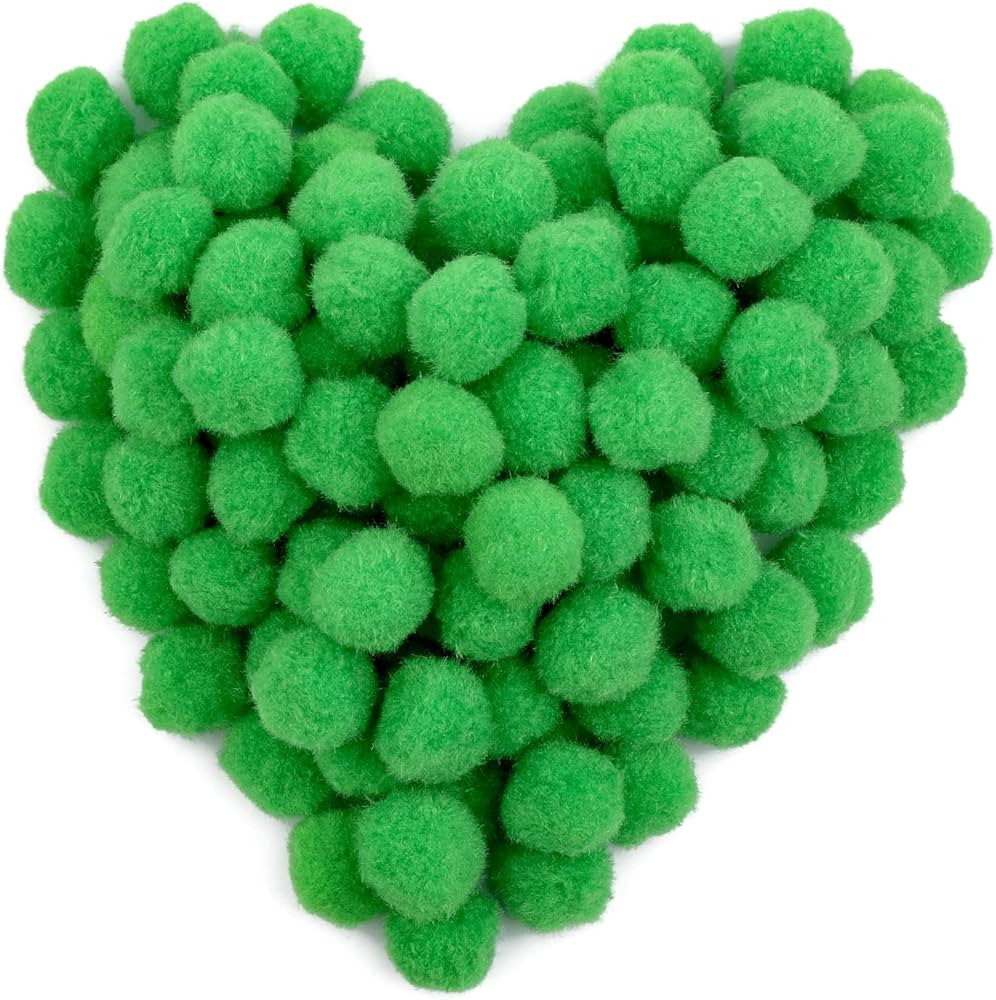 150 Pieces Pom Poms, 1 Inch Green Craft Pom Poms, Easter Decorations Fuzzy Pompom Puff Balls, Sma... | Amazon (US)