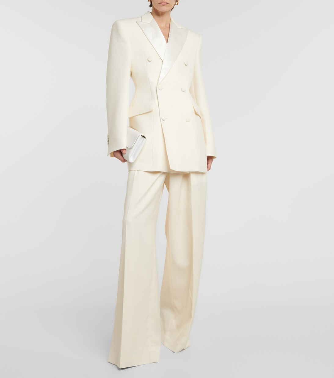 High-rise wool wide-leg pants | Mytheresa (UK)