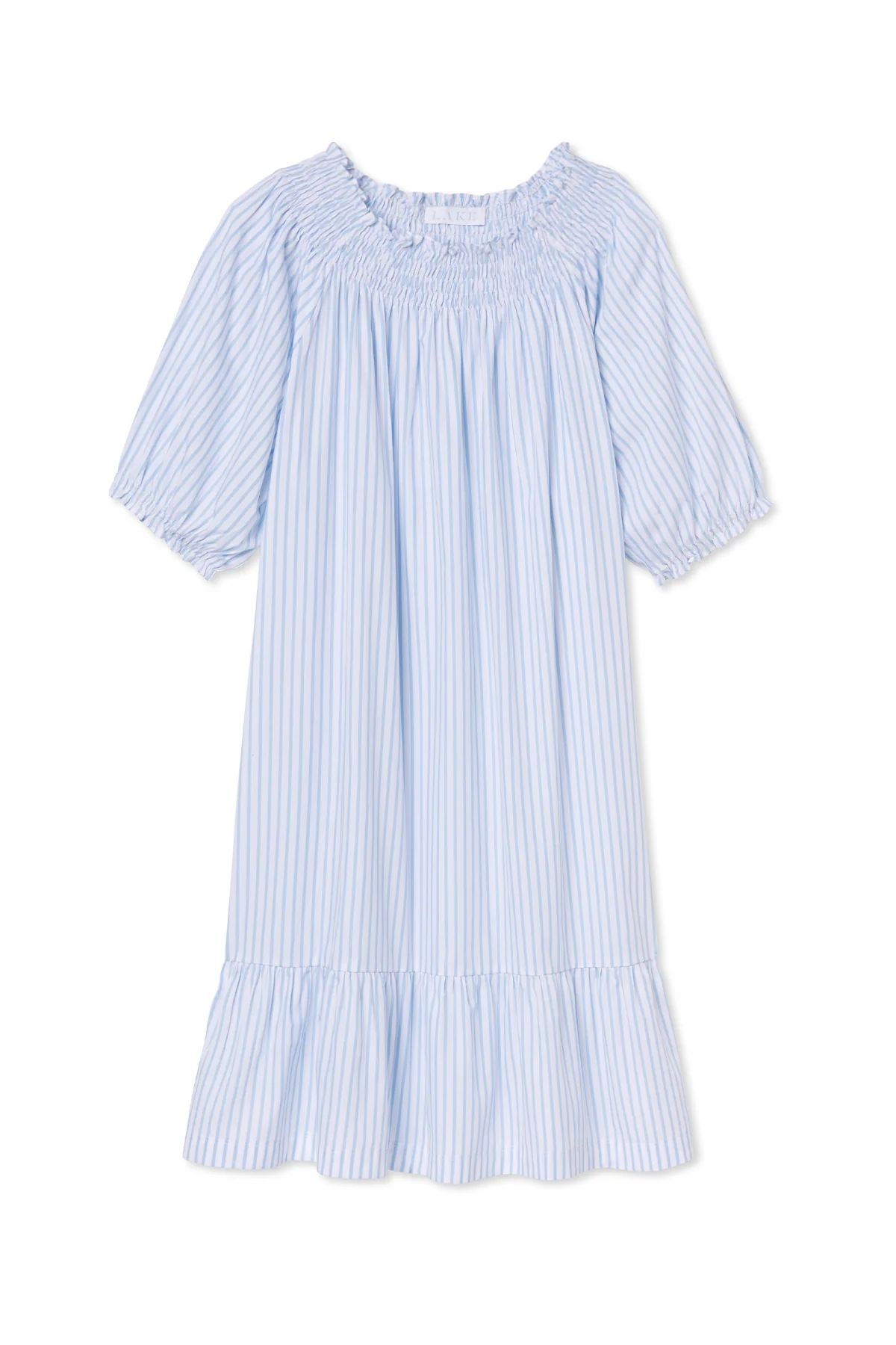 Veranda Dress in Powder Blue | LAKE Pajamas