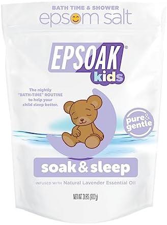 Amazon.com: Epsoak Kids Epsom Salt 2 lb. USP Magnesium Sulfate with Lavender Scent Resealable Eps... | Amazon (US)