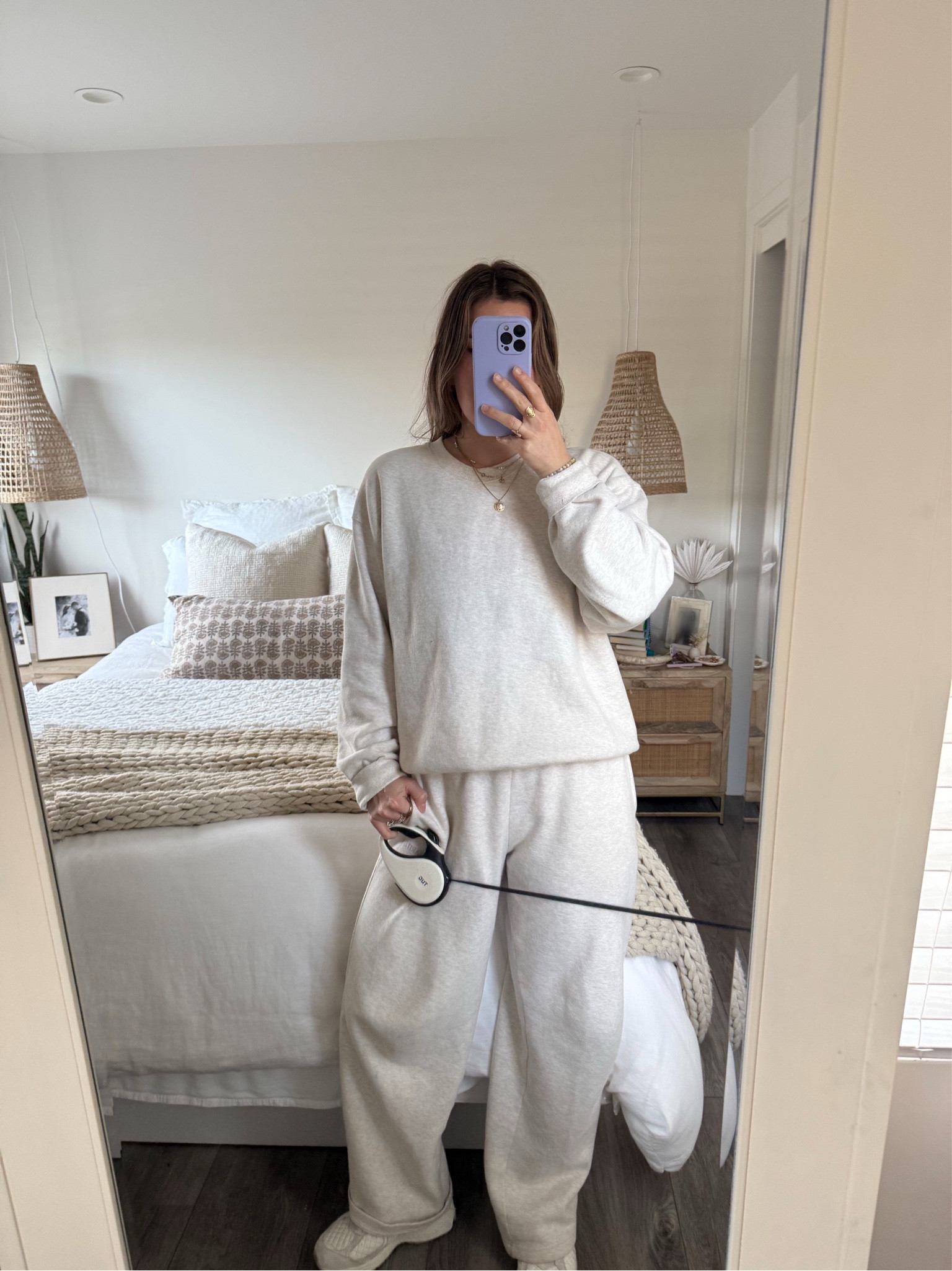 favorite cozy sweat set! study and work from home but easy to take mid day walk breaks in it 