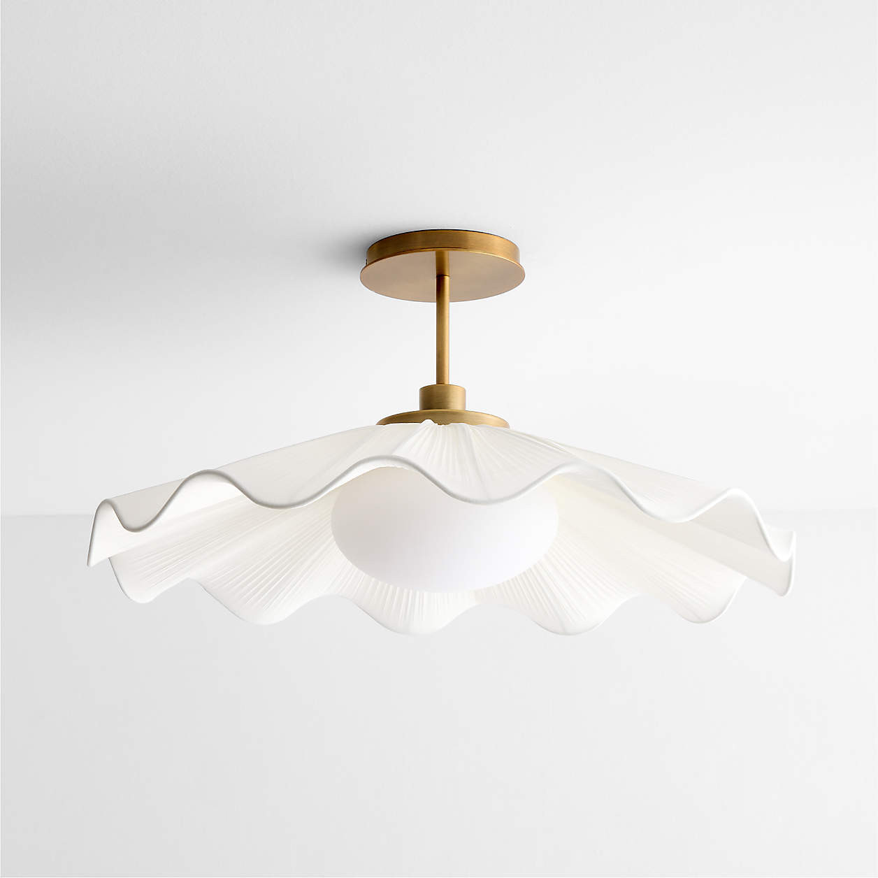 Everly White 24.5" Kids Flush Mount Ceiling Light | Crate & Kids | Crate & Barrel