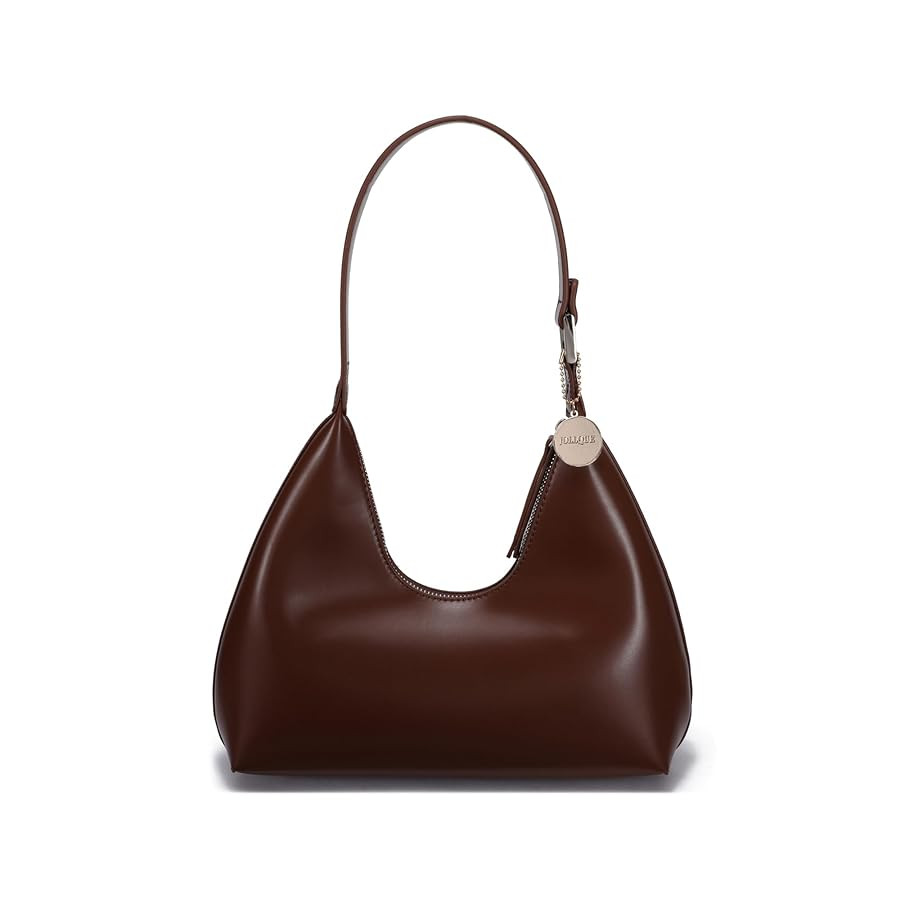 JOLLQUE Shoulder Bag for Women, Small Leather Handbag Purse,Unique Trendy Zipper Hobo Bag | Amazon (US)