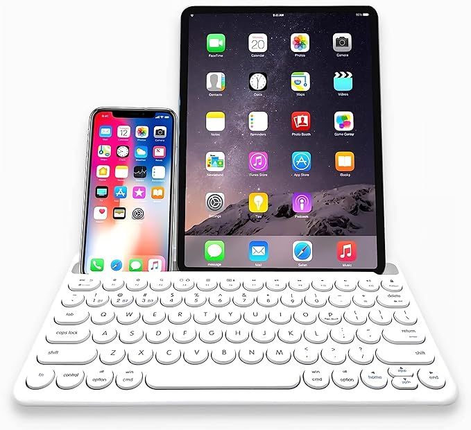 Macally Multi Device Bluetooth Keyboard for iPhone iPad and Tablet - Portable Bluetooth Wireless ... | Amazon (US)
