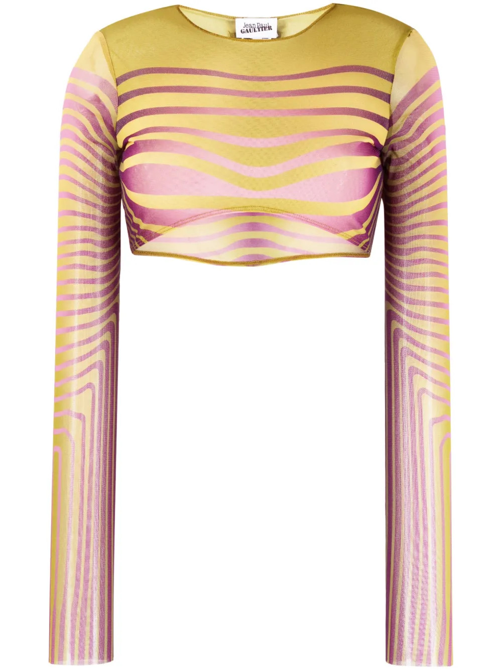 abstract-print cropped T-shirt | Farfetch Global