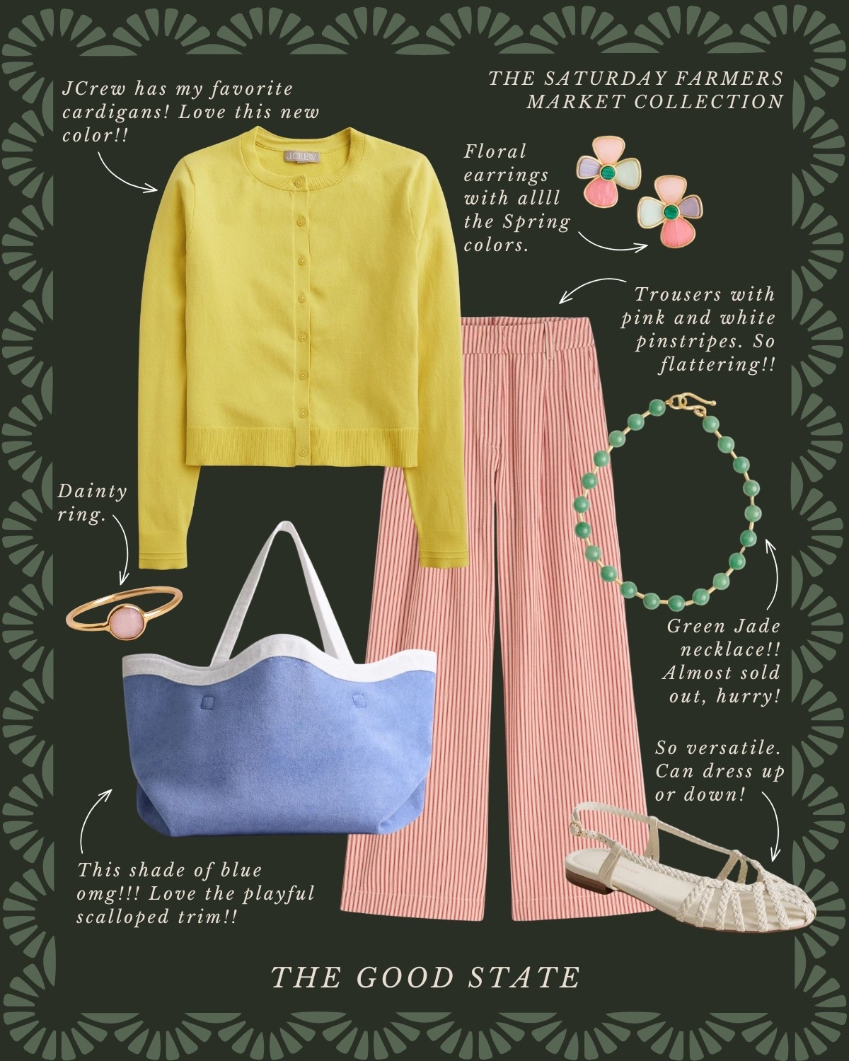 This is for all the Farmers Market girlies living their best and brightest life as the golden morning sunshine warms their face and a cool Spring breeze blows through their hair. This is for the girlies with a flaky, buttery croissant in one hand and a lavender matcha in the other. This is for the ones who wake up—sometimes earlier than they’d like to on the weekend—so they can have the first pick of produce and pastries at the local market. And because there’s just something magical and neighborly about a slow morning meandering at the market. This collection is for gingham lovers, floral wearers and those who love a well worn ball cap. For the ones who layer their quilted jacket (or a neck scarf) with everything and who aren’t afraid of a good denim on denim moment. For the ones who love pops of color as well as grounding earth tones. The ones who inspire ME to wear more prints and patterns. This is for the farmers market ladies who may or may not treat themselves to a little mid-day nap afterwards…followed by a picnic with all their market goodies and closest girlies of course. This collection is for you🍓


#LTKootd #LTKActive #LTKSaleAlert