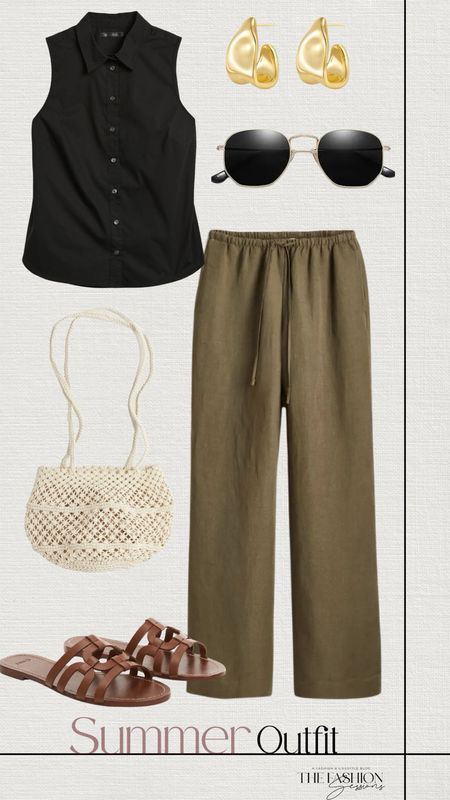 Summer Outfit | Linen Pants | Sleeveless Button Down | 

#LTKSeasonal #LTKStyleTip #LTKShoeCrush
