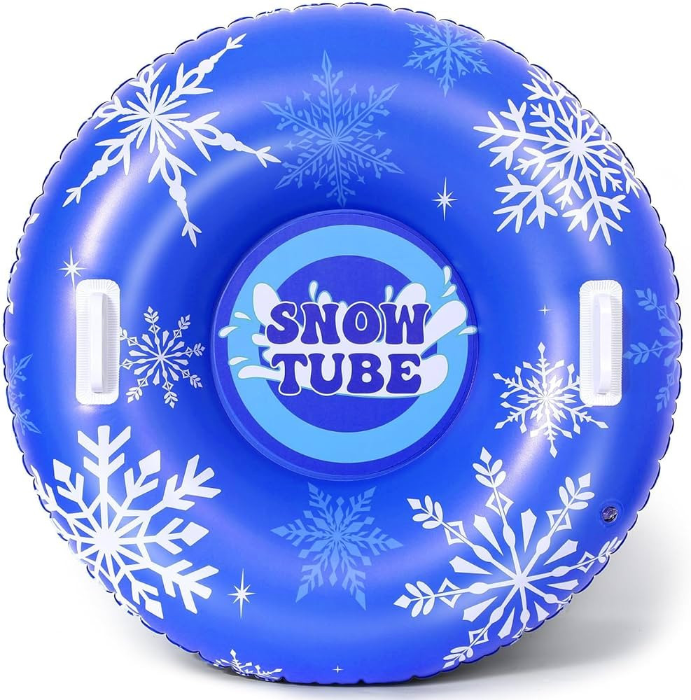 Snow Tube 36" Inflatable Snow Sled for Adult Thickened Heavy Duty Hard Bottom Sleds with Handles ... | Amazon (US)