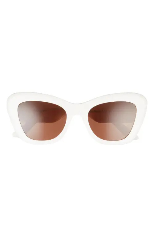 DIOR Bobby 52mm Cat Eye Sunglasses in Ivory /Roviex at Nordstrom | Nordstrom