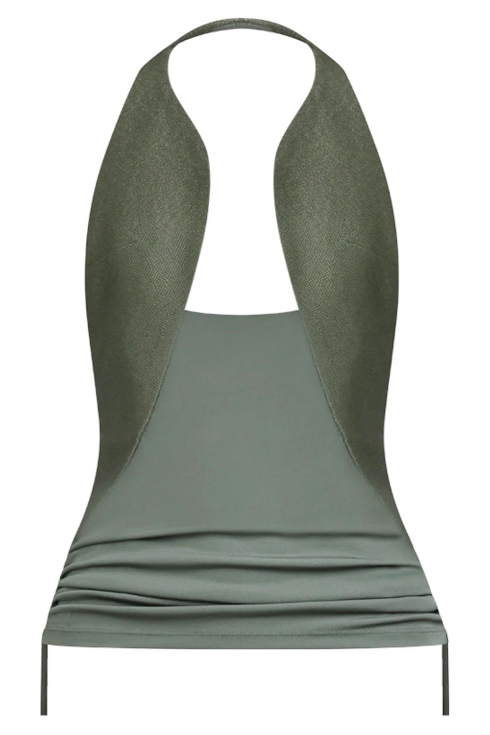 CHRISTOPHER ESBER CAPE PALAME SLOPE HALTER TOP BOTTLE GREEN PARLOUR X | ParlourX (Global)