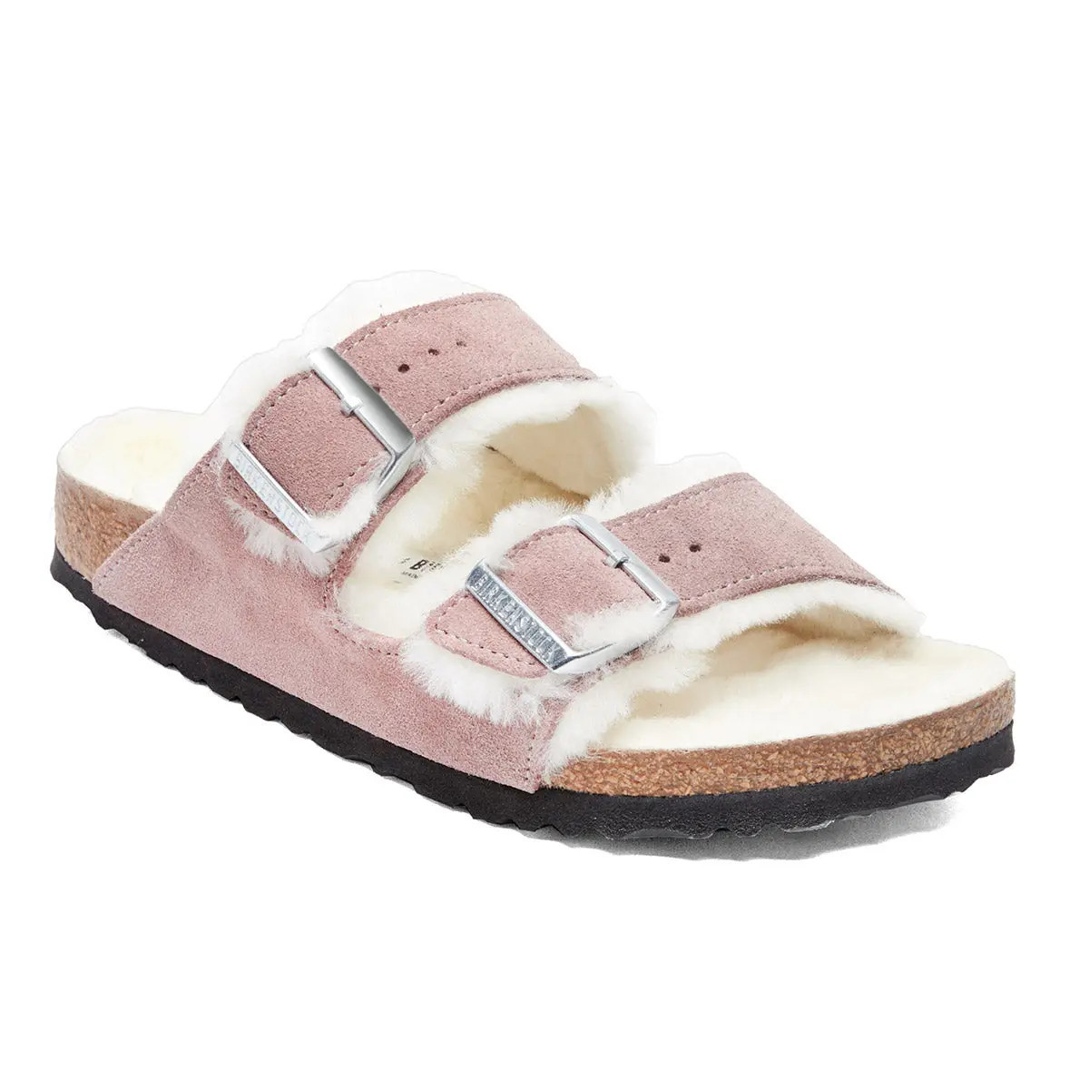 Birkenstock Arizona Shearling Suede Leather Sandals | Zulily