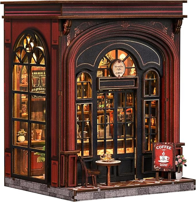 ISSEVE Book Nook Kit, Miniature Booknook Kits Dollhouse Bookshelf D\u00e9cor | Amazon (US)