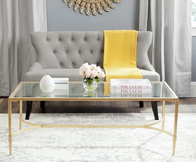 Safavieh Home Collection Antwan Gold Coffee Table | Amazon (US)