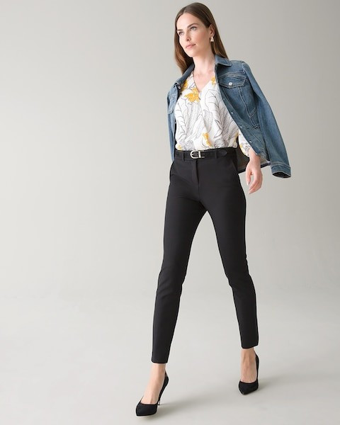 Comfort Stretch Slim Ankle Pants | White House Black Market