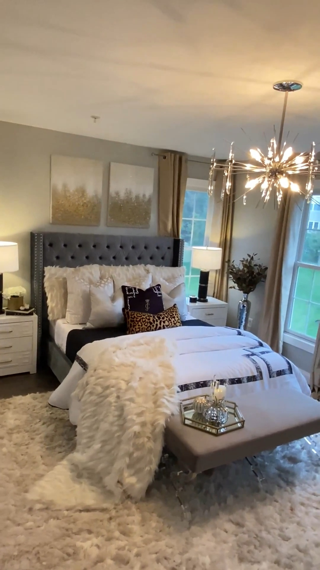 Modern glam and luxurious bedroom styling 

#LTKHome #LTKSaleAlert