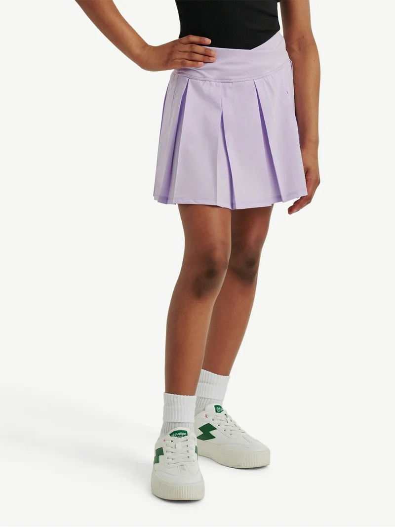 Justice Girls Crossover Waistband Pleated Skirt, Sizes XS - XLP | Walmart (US)