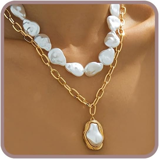 Chunky Pearl Choker Necklace for Women Irregular Pearl Necklace Boho Beaded Necklaces Summer Beac... | Amazon (CA)