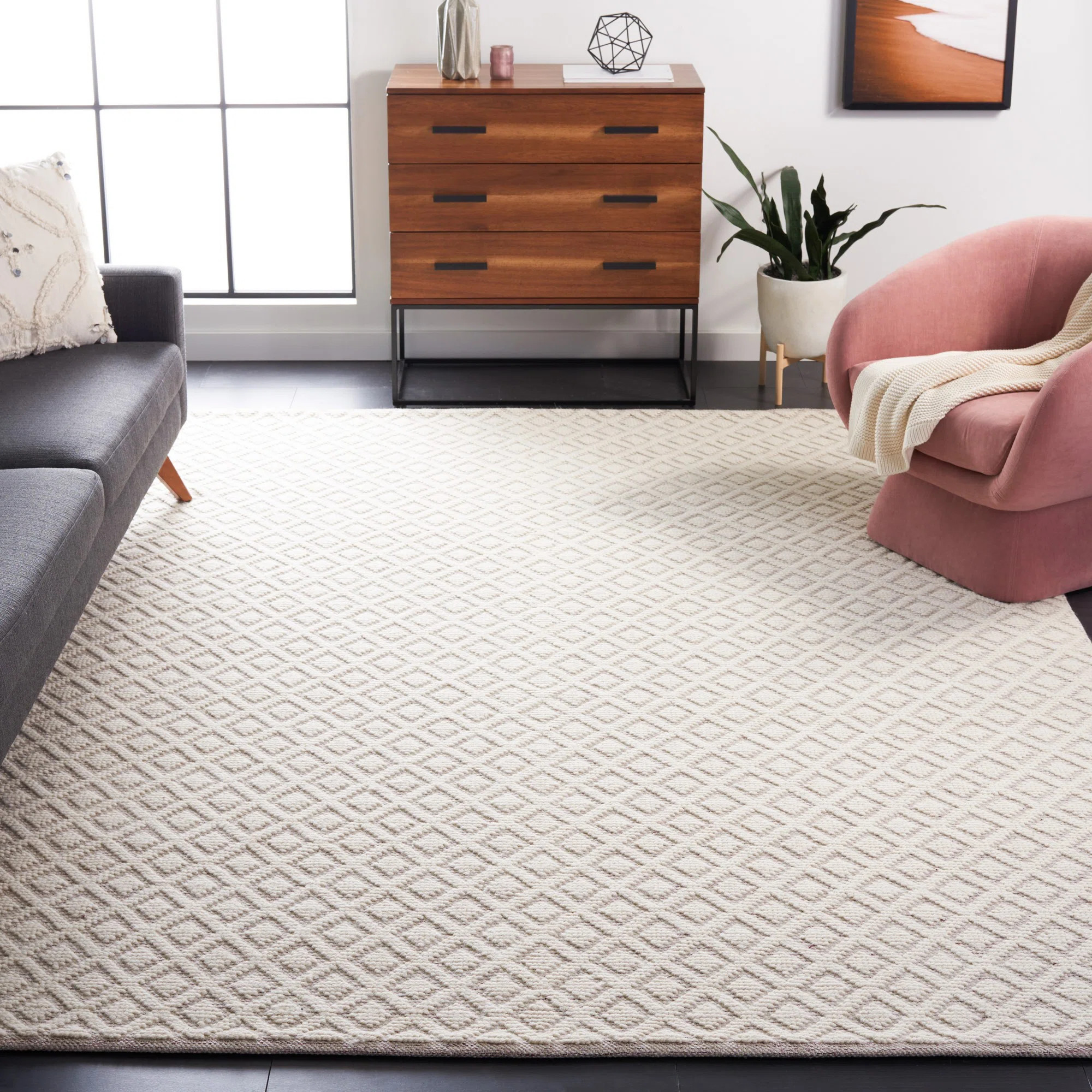 Vermont Hand Woven Wool Geometric Rug | Wayfair North America