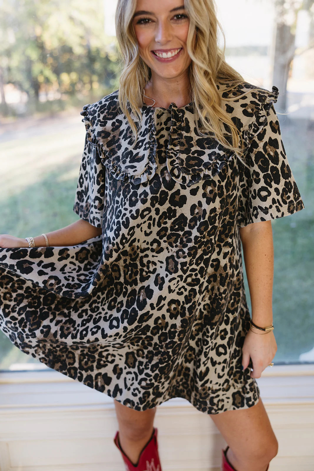 Val Mini Dress - Leopard | Triple Threads