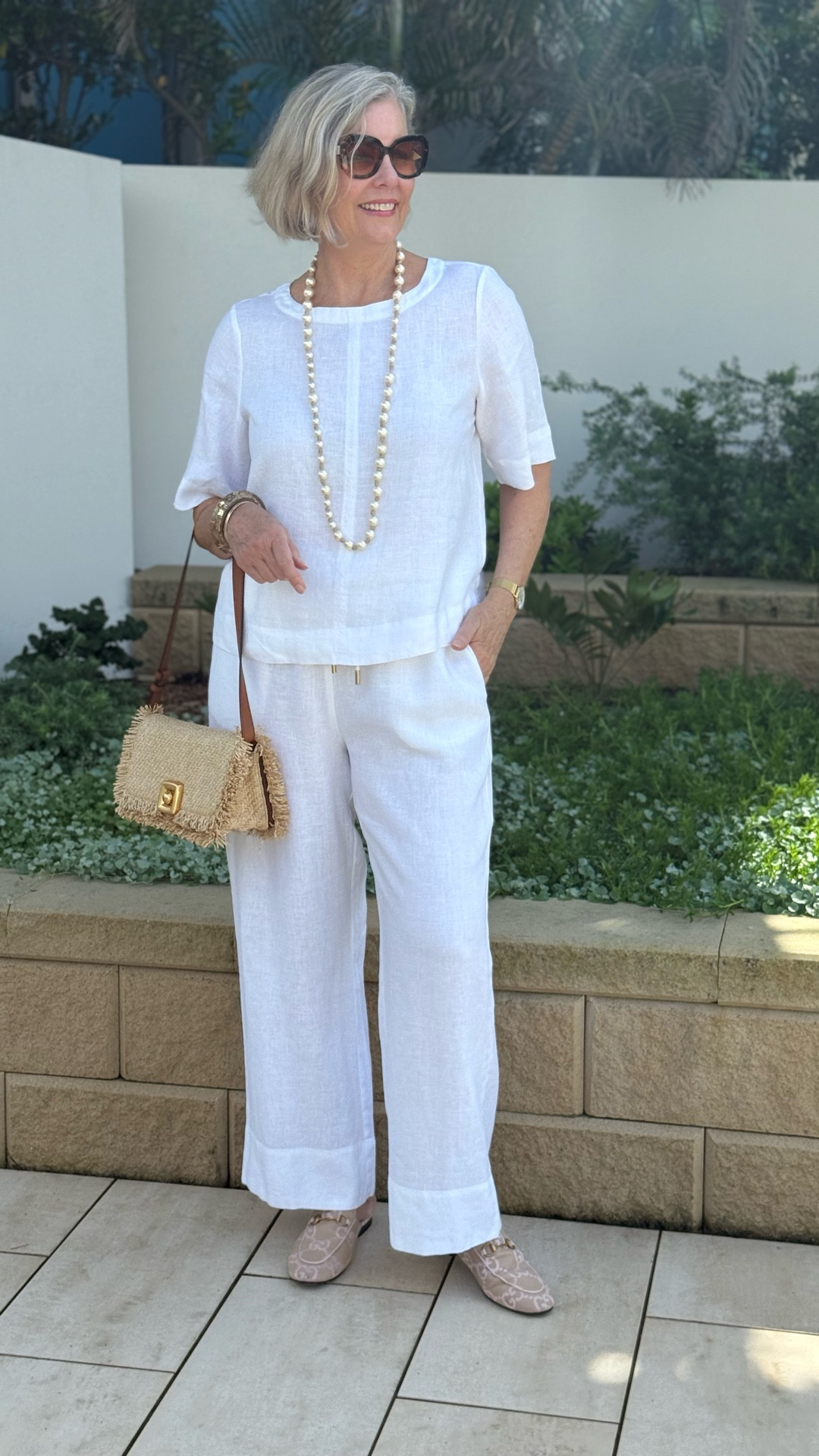 CLASSICS ALWAYS WORK! 💫💫

Such an effortless look in all white linen that is perfect for my lifestyle on the Gold Coast.

Light, breathable and easy to wear, it’s a combination I reach for often.

I’ve added pearls, a rattan bag and a pair of mules to make this all white look more me.

Timeless style wins every single day. 💫

Linda 175cms wears Size 10


#LTKaustralia #LTKover50style #LTKstyletip