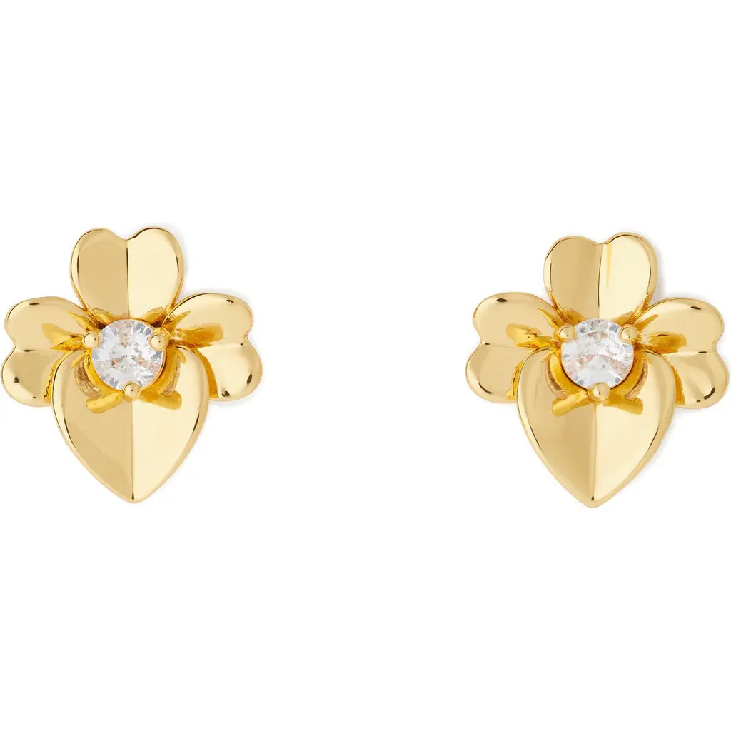 Kate Spade New York precious pansy stud earrings in Gold. at Nordstrom | Nordstrom