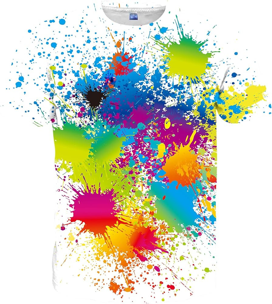 Neemanndy 3D Graphic Colorful T-Shirts Short Sleeve Crew Neck Print Tee for Men Women and Youngs | Amazon (US)