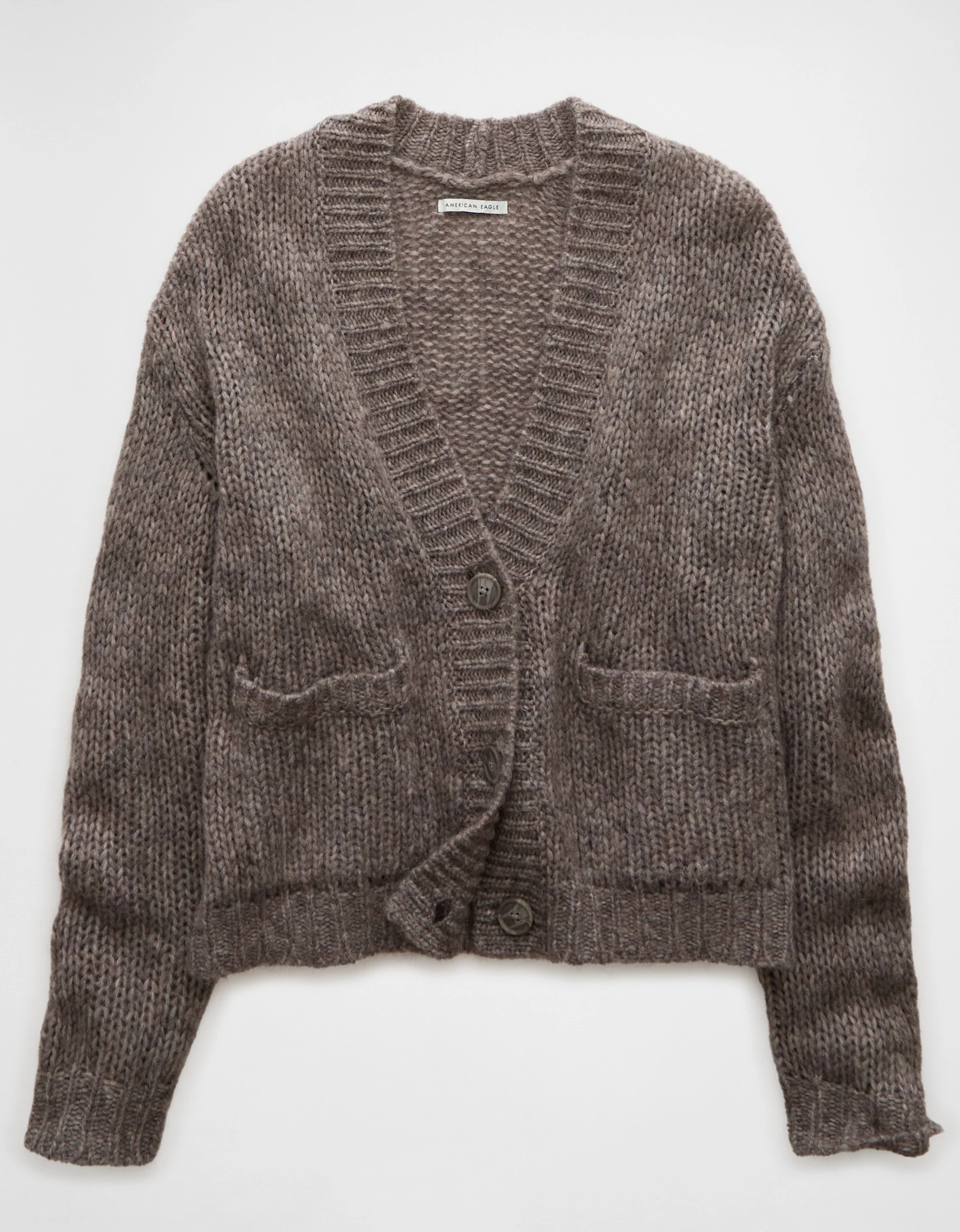 AE Relaxed V-Neck Button-Up Cardigan | American Eagle Outfitters (US & CA)