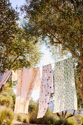 Riso Floral Linen Tablecloth | Anthropologie (US)