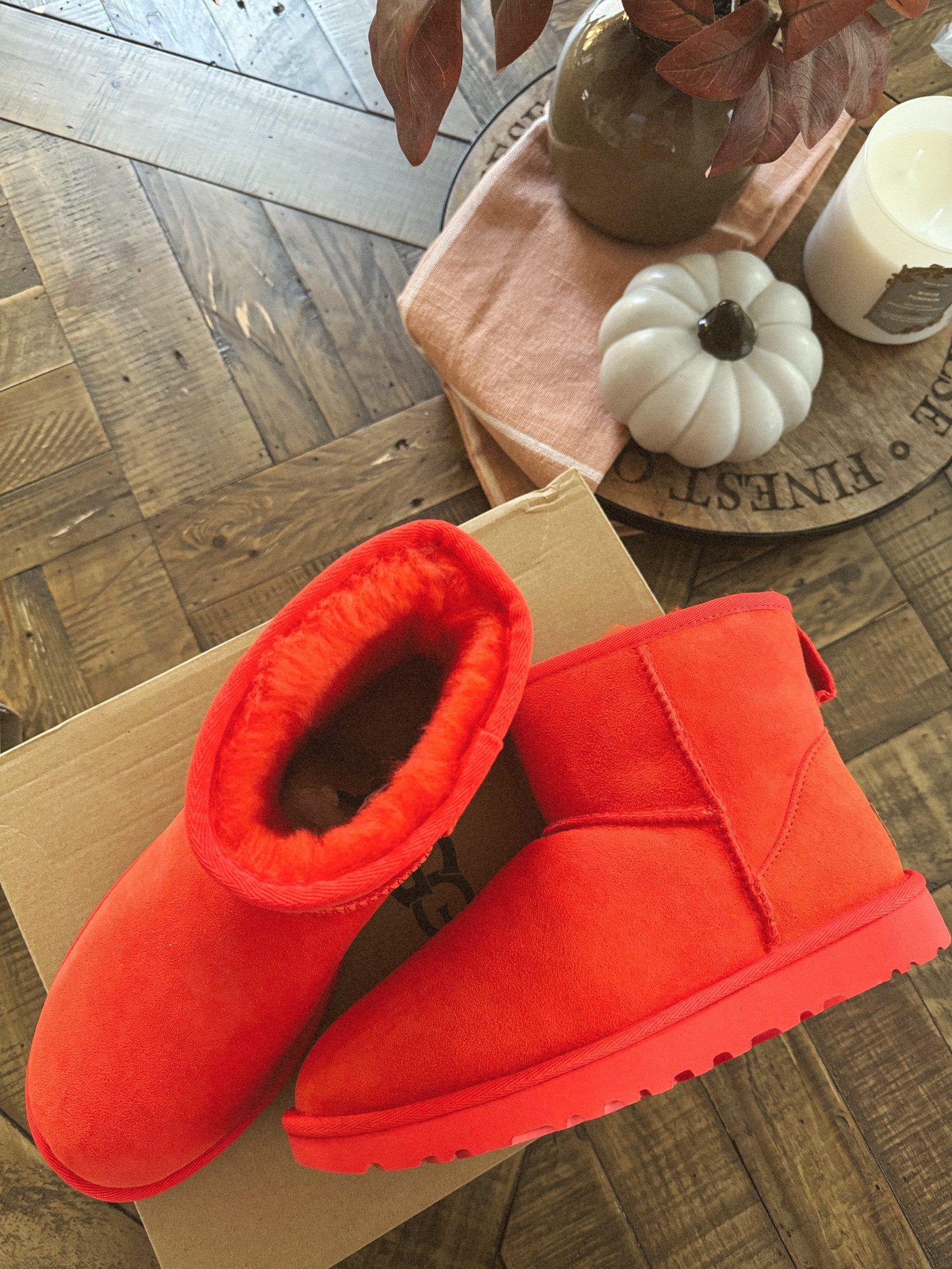matching red uggs for mama and baby 🧣🍁❤️

#LTKStyleTip #LTKBaby #LTKFallSale