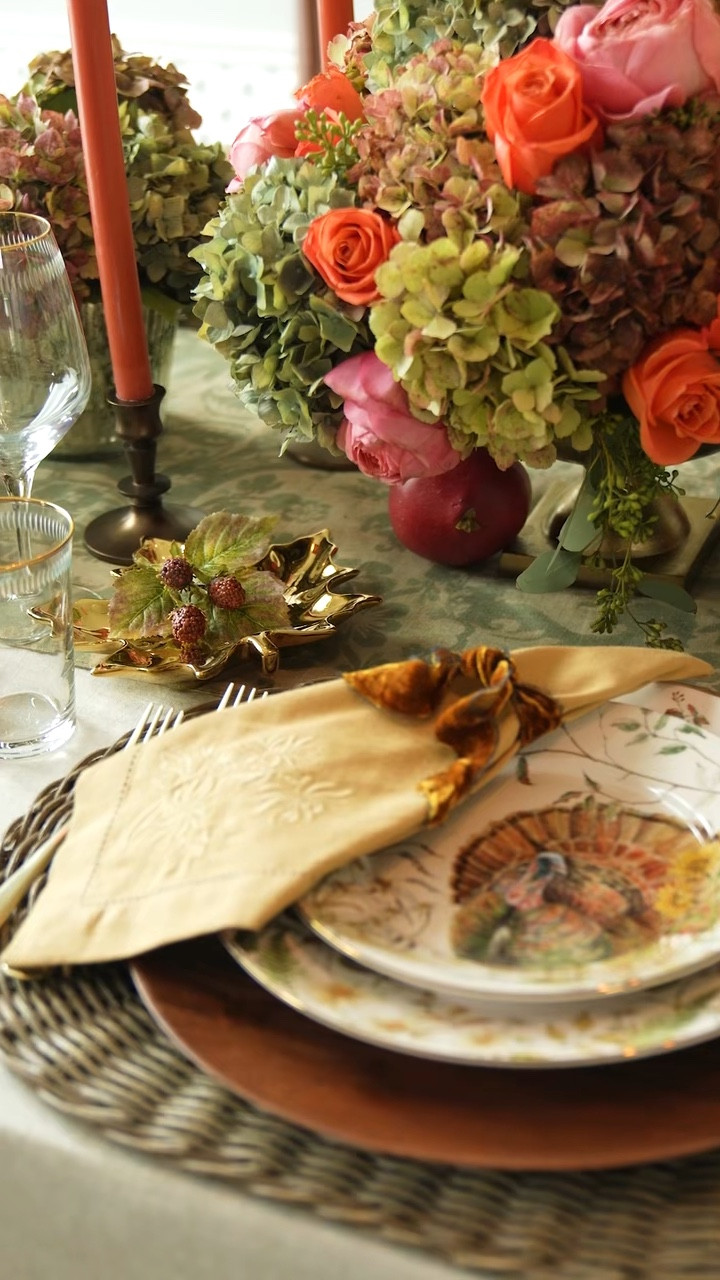 Celebrate Thanksgiving with this beautiful table! Featuring these beautiful Turkey plates from Pottery Barns new Fall collections. 
#thanksgivingtable #thanksgivingtablescape #falltable #falltablescape #falldecor

#LTKSeasonal #LTKHome #LTKHoliday