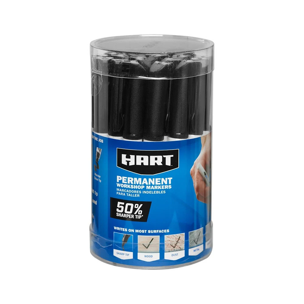 Hart 24 Per Pack Black Sharp Tip Markers - Pet Tube - Walmart.com | Walmart (US)