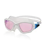 Speedo Unisex-Adult Swim Goggles Proview Mask , White/Vermillion | Amazon (US)