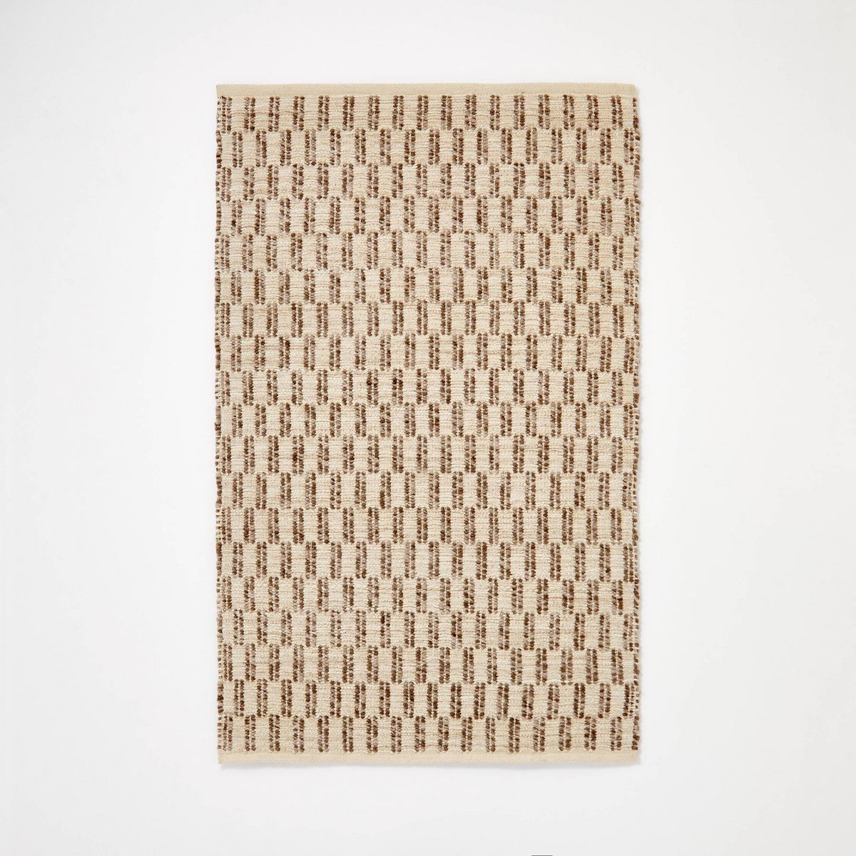 Checkered Stripe Rug Brown - Threshold™ designed with Studio McGee | Target