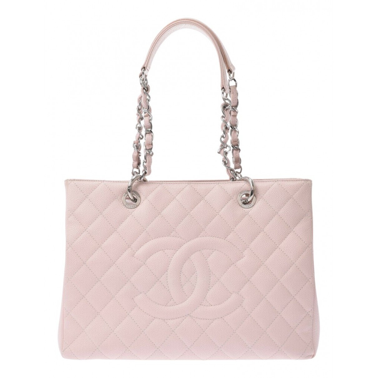 Chanel Grand shopping Pink Leather handbag for Women | Vestiaire Collective (Global)
