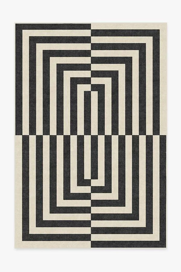 Jonathan Adler Op Art Charcoal Rug | Ruggable | Ruggable