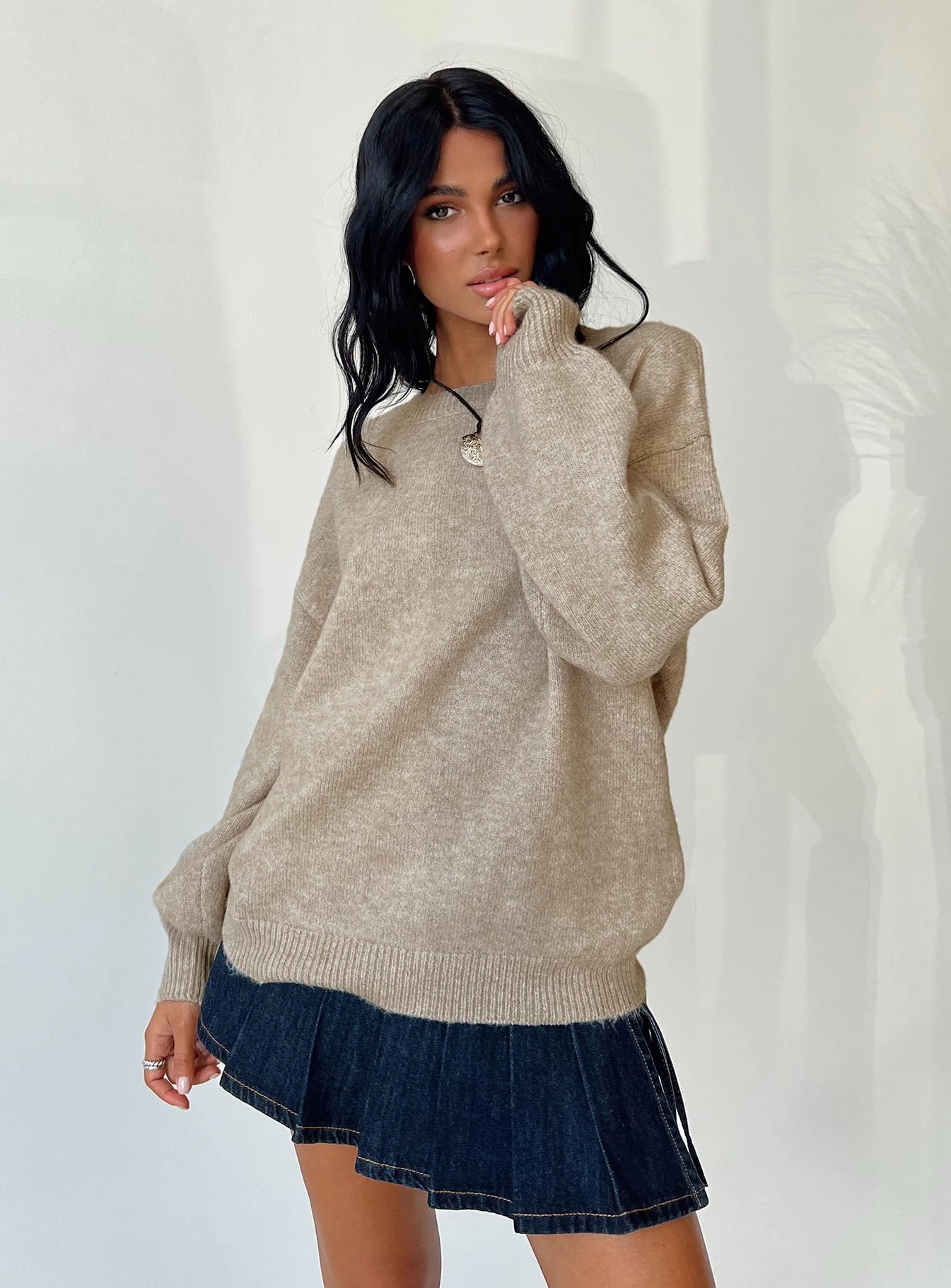 Ryanna Sweater Beige | Princess Polly US