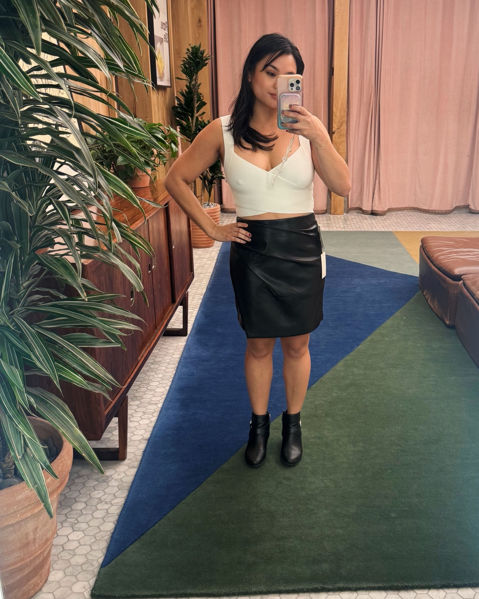 Aritzia Vegan Leather Black Skirt with white Babaton Top 

#LTKparties #LTKstyletip #LTKCyberWeek