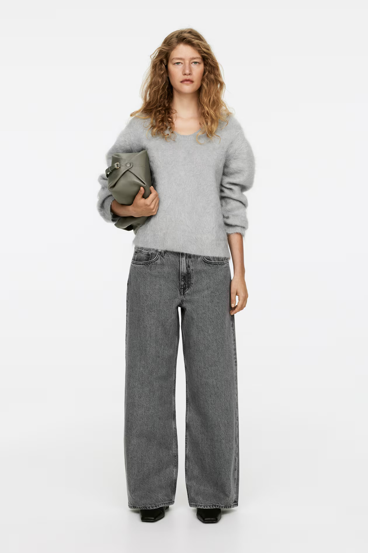 CLOUD Low Loose Jeans - Grey - Ladies | H&M GB | H&M (UK, MY, IN, SG, PH, TW, HK)