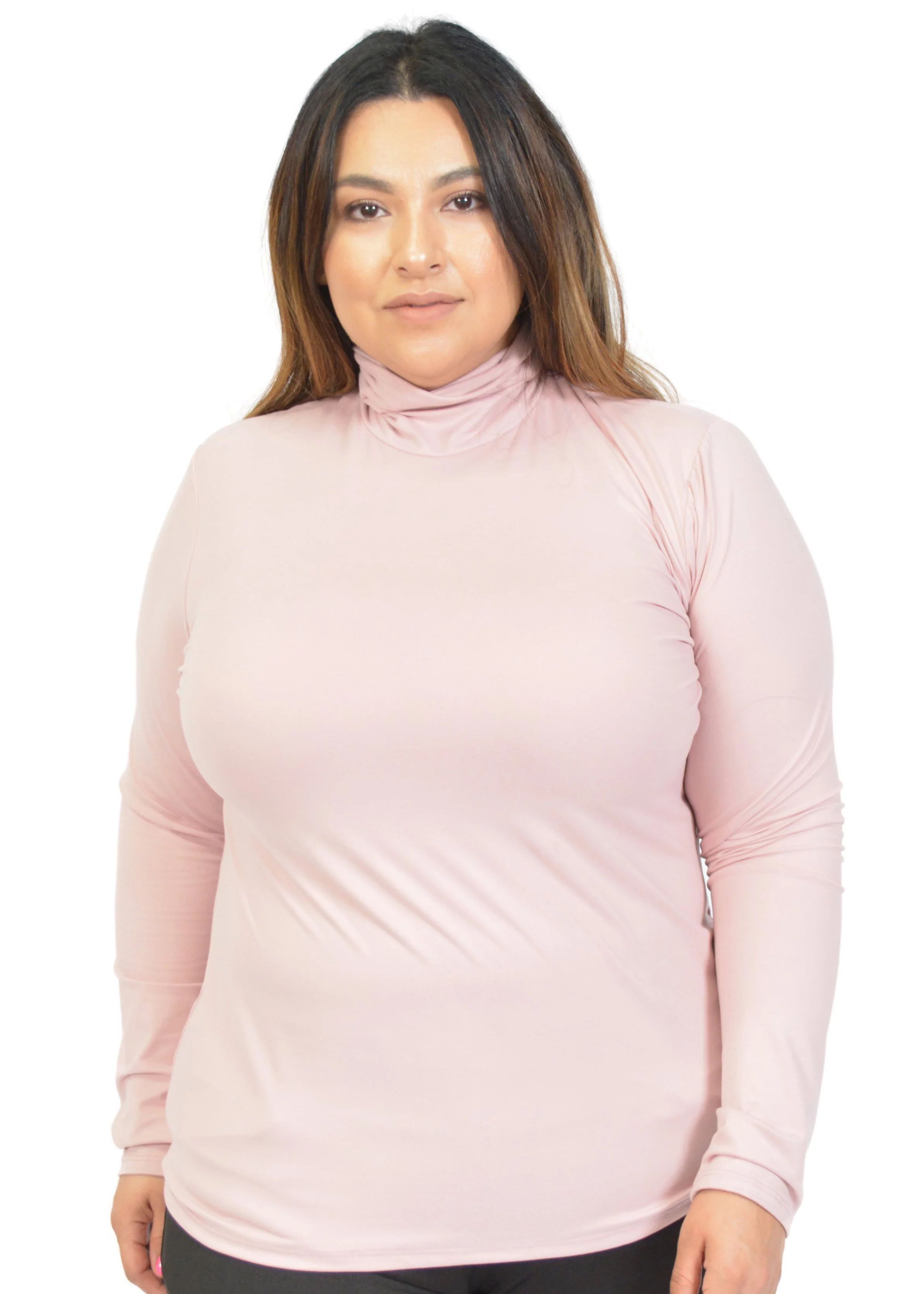 Women's Plus Size Warm Long Sleeve Turtleneck Top | Ultra Soft | Adult XL to 3X | Walmart (US)