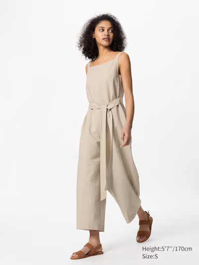 Linen Blend Jumpsuit (Stripe) | UNIQLO (UK)