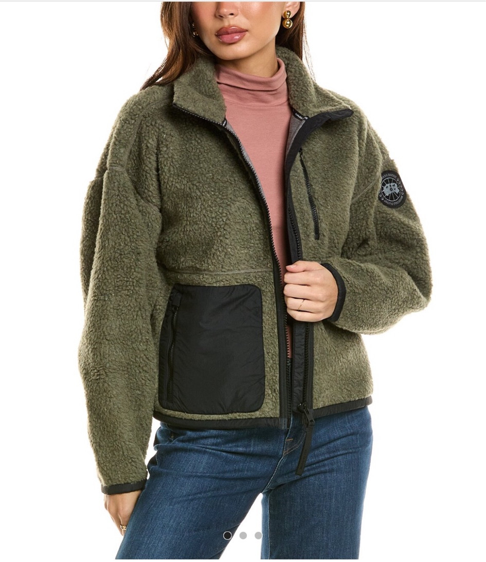 I love this olive green for a light winter jacket 