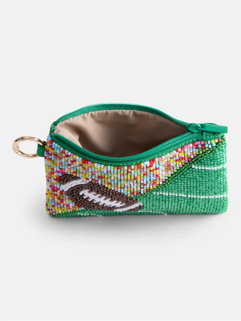 No Boundaries Women\u2019s Game Day Football Beaded Pouch, Multi | Walmart (US)