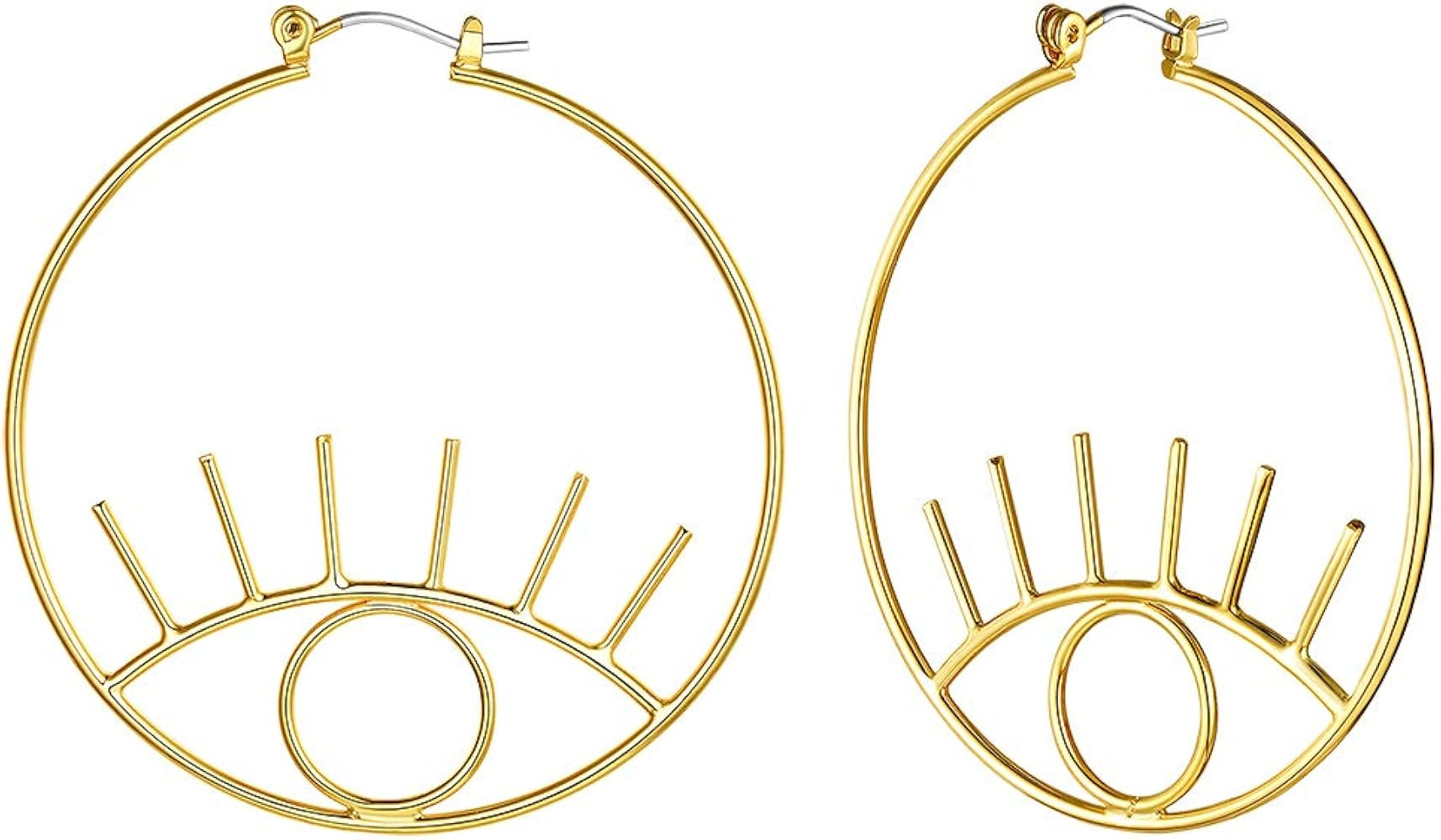 Suplight Star/Heart/Double Hoop Earrings, Small Medium Large Hoop Earrings for Women Girls 30mm-1... | Amazon (US)
