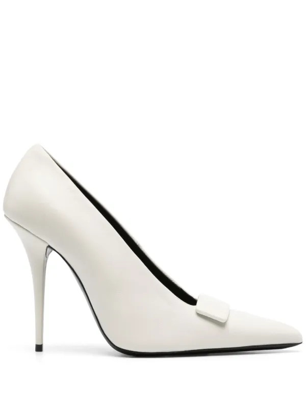 Saint Laurent 110mm Kayla Pumps | White | FARFETCH | Farfetch Global