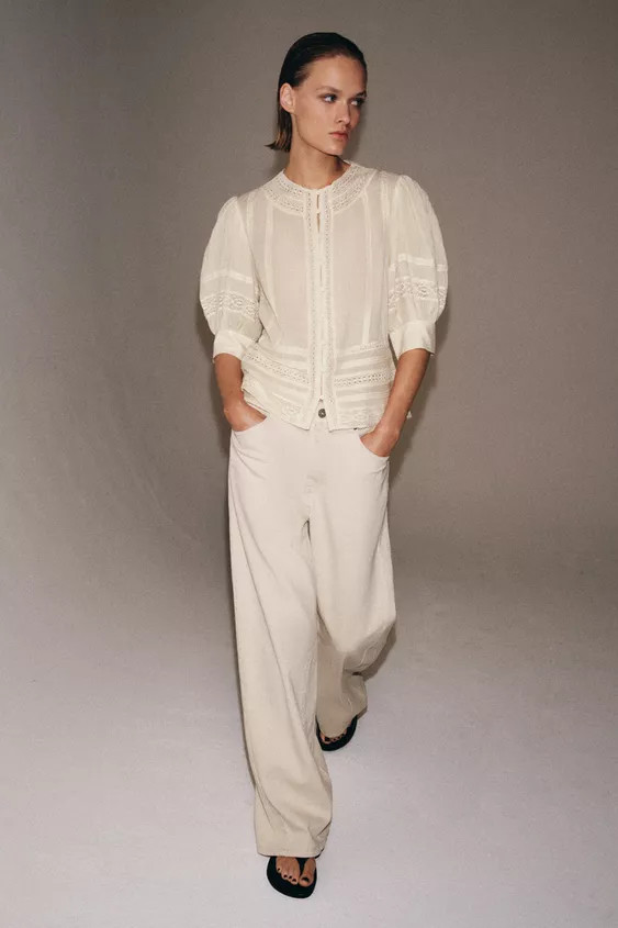 ZW COLLECTION ROMANTIC LACE BLOUSE | Zara US