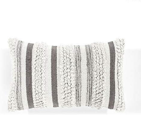 Lush Decor Bria Stripe Decorative Pillow Single Cover, 13" x 20", Gray | Amazon (US)