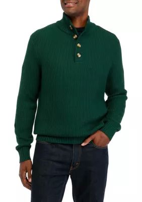 Crown & Ivy™ Button Up Mock Neck Sweater | Belk